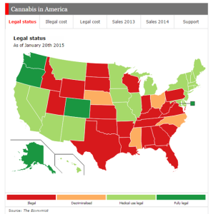 Marijuana law map