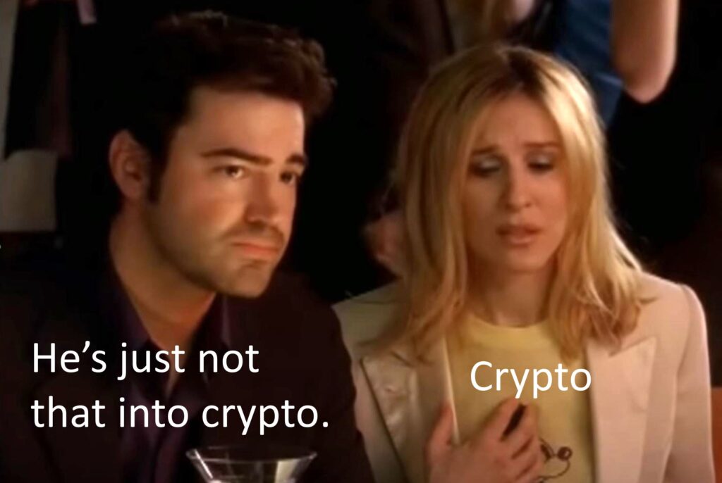 He's just not that into crypto
