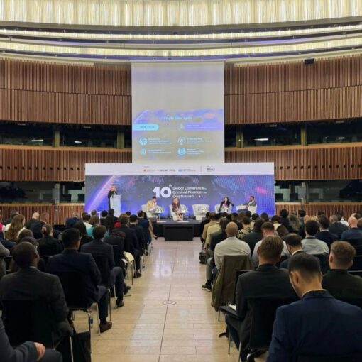 Europol UNODC cryptoassets conference, Crypto Blind Spots panel moderated by Alison Jimenez of DSA.